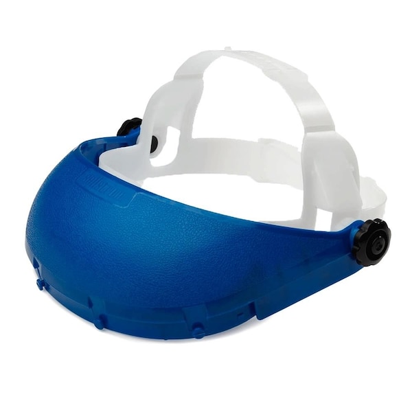 390 Premium Series Face Shield Headgear, Single Crown, Universal Hard Hat Slot Adapter